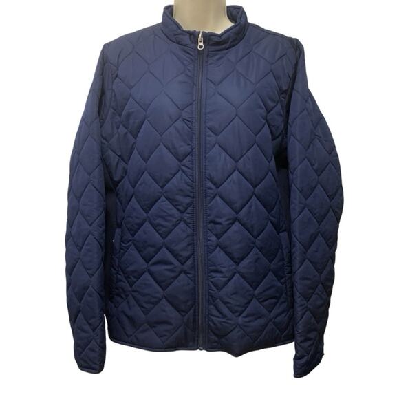 Kim Roger’s Womens Jacket Sz L Quilted Navy Blue NWT - Picture 1 of 8